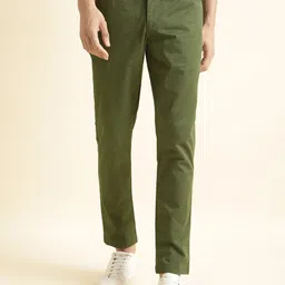 Andamen Ultra Men Flat-Front Embroidered Chinos-image-38
