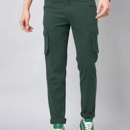 STUDIO NEXX Men Relaxed Straight Leg Cargos Trousers-image-40