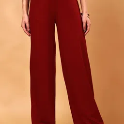 SCORPIUS Women Flared Slip On Trousers-image-65