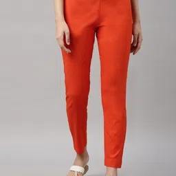GOLDSTROMS Women Mid-Rise Cotton Trousers-image-77