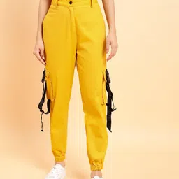 MINT STREET Women Mid-Rise Pure Cotton Joggers-image-78