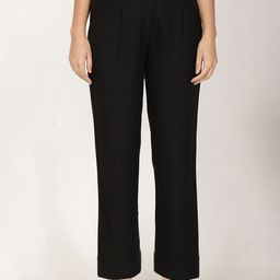 FUTURO Women Relaxed Straight Leg Pleated Trousers-picture-37