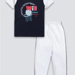 Todd N Teen Boys Printed Pure Cotton T-shirt with Trousers-picture-19