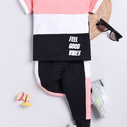 carrydreams Boys Colourblocked Pure Cotton T-shirt with Trousers-image-53