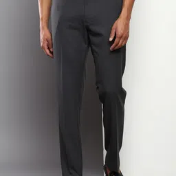 Tommy Hilfiger Men Grey Solid Formal Trouser-picture-47