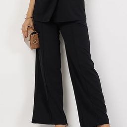 SASSAFRAS Women Black High-Rise Parallel Trousers-image-56