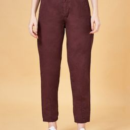 Honey by Pantaloons Women High-Rise Cotton Parallel Trousers-image-40