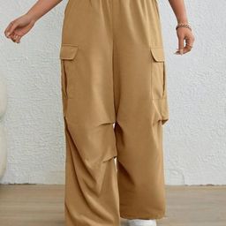 BROADSTAR Women Baggy Fit Parachute Trousers-image-68