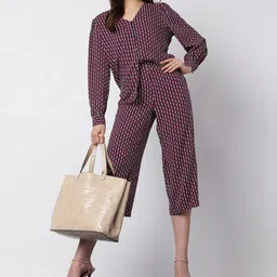 Vero Moda Women Pink Printed Straight Fit High-Rise Trousers-image-92