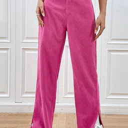 StyleCast Women Pink High-Rise Parallel Trousers-image-61
