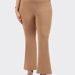 Blissclub Women Flared High-Rise Trousers-image-93