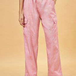 Honey by Pantaloons Women Flared High-Rise Cargo Trousers-image-49