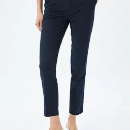 Koton Women Regular Fit High-Rise Cropped Trousers-image-15