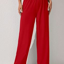 AAHWAN Women Loose Fit High-Rise Plain Parallel Trousers-picture-14