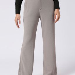 FITHUB Women Loose Fit High-Rise Cotton Trousers-picture-10