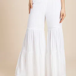 Moomaya Women Loose Fit High-Rise Trouser-image-78