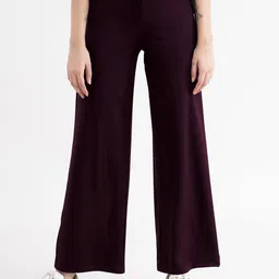 FableStreet Women LivIn Air Flared High-Rise Trousers-image-23