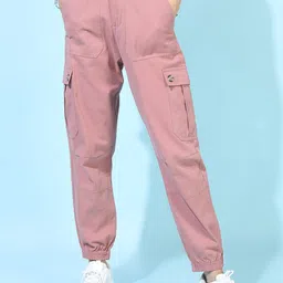 Tokyo Talkies Women Rose Tapered Fit Joggers Trousers-image-30