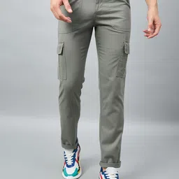 STUDIO NEXX Men Relaxed Straight Leg Straight Fit Cargos Trousers-97