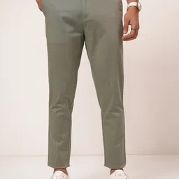 HIGHLANDER Khaki Men Tapered Fit Chinos Trousers-image-111