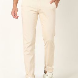 R&B Men Slim Fit Mid-Rise Cotton Chinos Trousers-picture-34