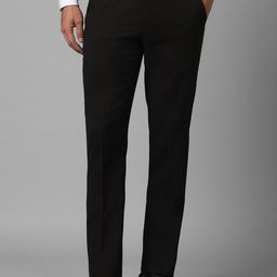 Louis Philippe Men Slim Fit Mid-Rise Flat Front Formal Trousers-image-56