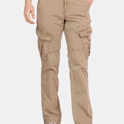 t-base Men Regular Fit Mid-Rise Cotton Cargos Trousers-image-4