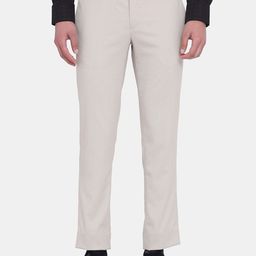 Blackberrys Men Beige B-91 Skinny Fit Mid-Rise Formal Trousers-image-43