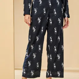 Global Desi Women Floral Printed Trousers-image-35