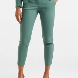 Forever New Women Pencil Slim Fit Mid-Rise Cotton Trouser-image-65
