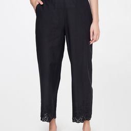 Global Desi Women Black Rayon Parallel Trousers-picture-30