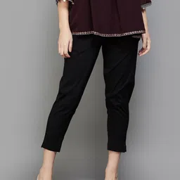 Melange by Lifestyle Women Mid-Rise Slip-On Trousers-image-71