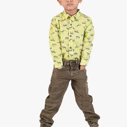 TALES & STORIES Boys Mid-Rise Cotton Joggers-image-46