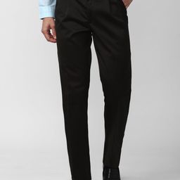 Peter England Casuals Men Mid-Rise Pleated Formal Trousers-image-93