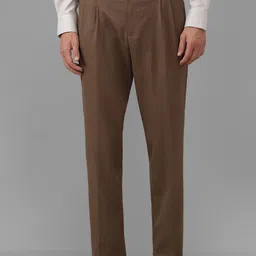 Louis Philippe Men Mid-Rise Pleated Formal Trousers-picture-25