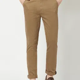 Crimsoune Club Men Checked Relaxed Mid-Rise Chinos-image-48