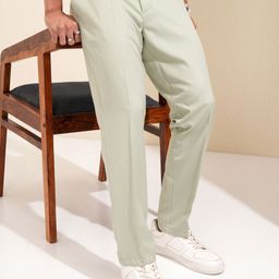 HIGHLANDER Men Solid Mid-Rise Slim Fit Regular Trousers-picture-19