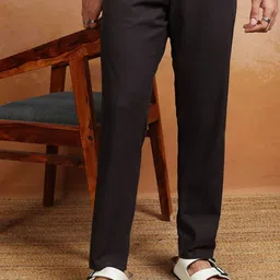 HIGHLANDER Men Slim Fit Mid-Rise Flat-Front Chinos Trousers-image-44