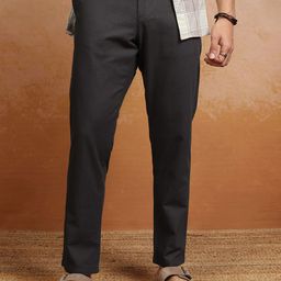 HIGHLANDER Men Mid-Rise Slim Fit Trousers-picture-5