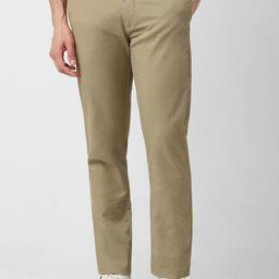 Peter England Casuals Men Slim Fit Cotton Mid-Rise Trousers-picture-9