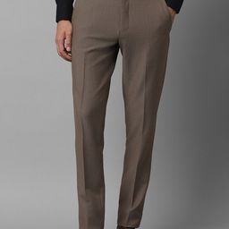Louis Philippe Men Textured Slim Fit Smart Formal Trousers-image-99