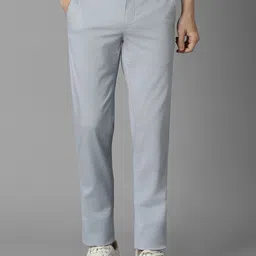 Louis Philippe Sport Men Solid Mid Rise Slim Fit Regular Trousers-image-48