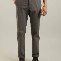 Indian Terrain Men Brooklyn Slim Fit Cotton Formal Trousers-image-32