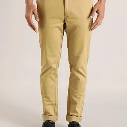 Indian Terrain Men Mid-Rise Brooklyn Slim Fit Pure Cotton Trousers-picture-43
