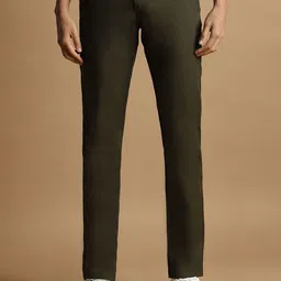 Allen Solly Men Slim Fit Mid-Rise Plain Trousers-image-43