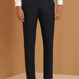 Allen Solly Men Mid-Rise Zip Flat-Front Slim Fit Formal Trouser-image-8