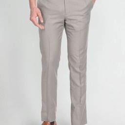 Arrow Men Windowpane Checks Autoflex Trousers-image-41