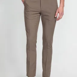 Arrow Men Mid Rise Plain Slim Fit Formal Trousers-picture-34