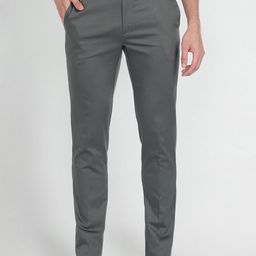 Arrow Men Mid Rise Plain Slim Fit Autoflex Hudson Slim Trousers-picture-11
