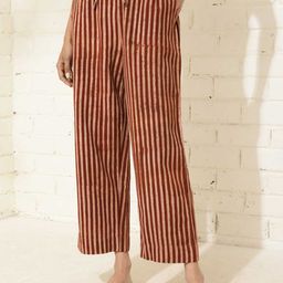 Fabindia Women Striped Cotton Parallel Trousers-image-90
